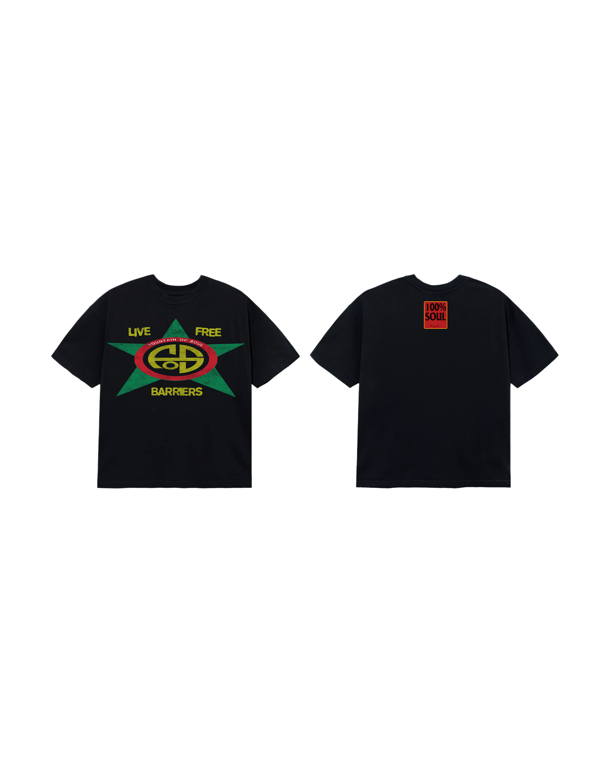 BARRIERS LIVE FREE BLACK T-SHIRT